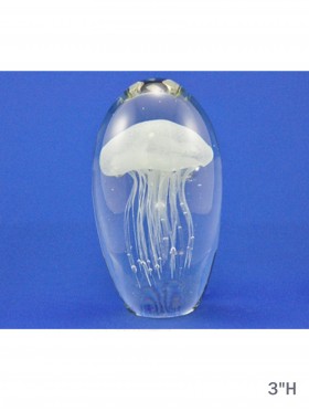 Glass Jellyfish Paperweight